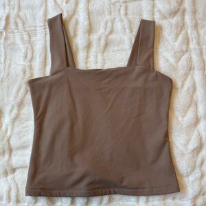 Medium NWOT Abercrombie and Fitch Soft A&F Collection Brown Square Neck Tank Top